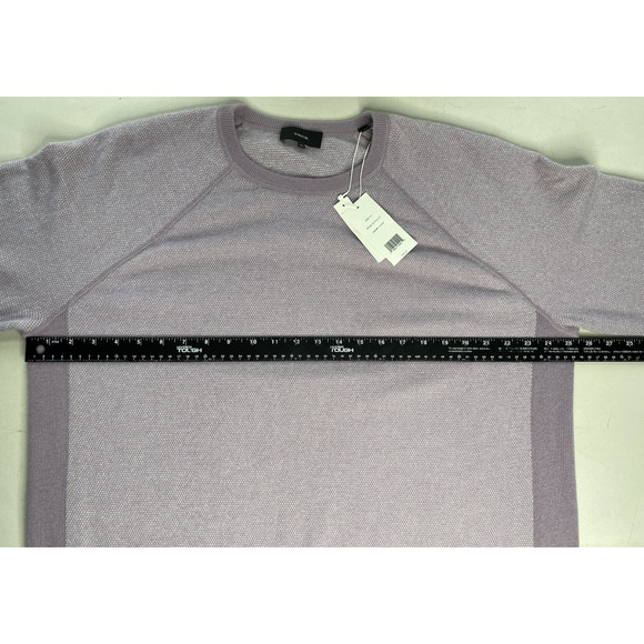 VINCE Sweater Mens XXL Purple Knit Wool Cashmere Preppy Basic Pullover Crewneck - Picture 8 of 12